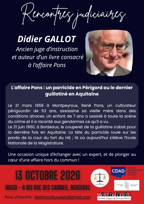Rencontres judiciaires Didier Gallot